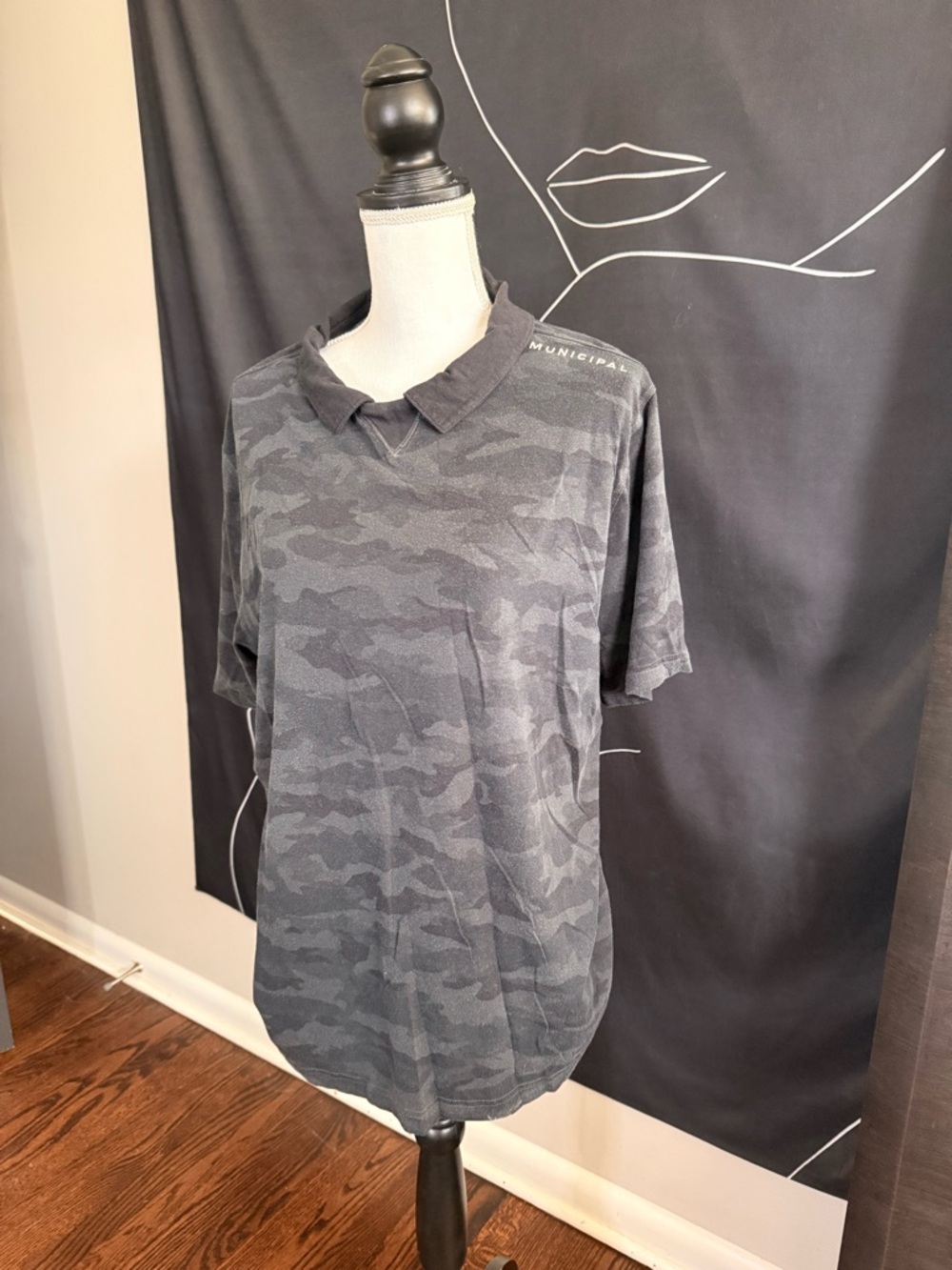 Men’s Municipal Gray Camo Polo Shirt